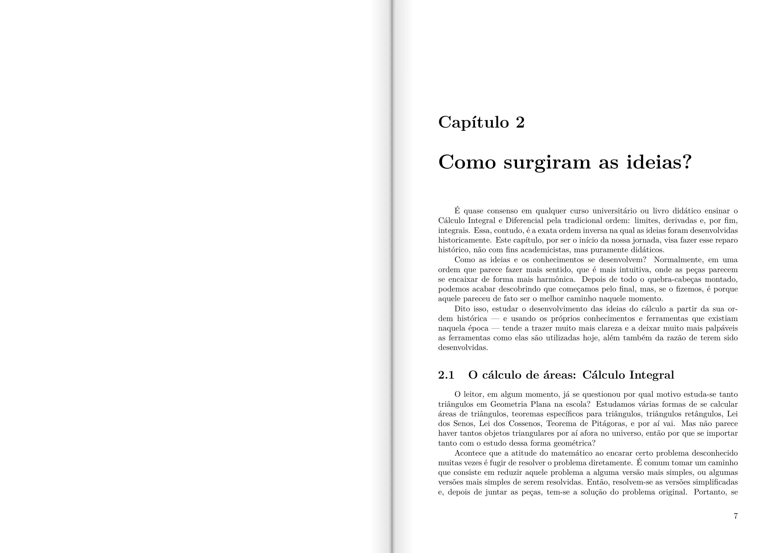Páginas 6 e 7 do Lições de Cálculo